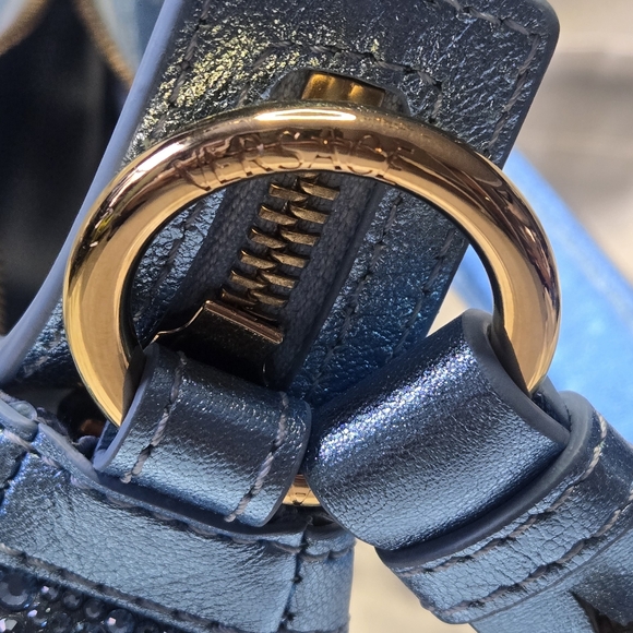 Versace x Dua Lipa Repeat Crystal-Embellished Mini Hobo Bag - Picture 8 of 12